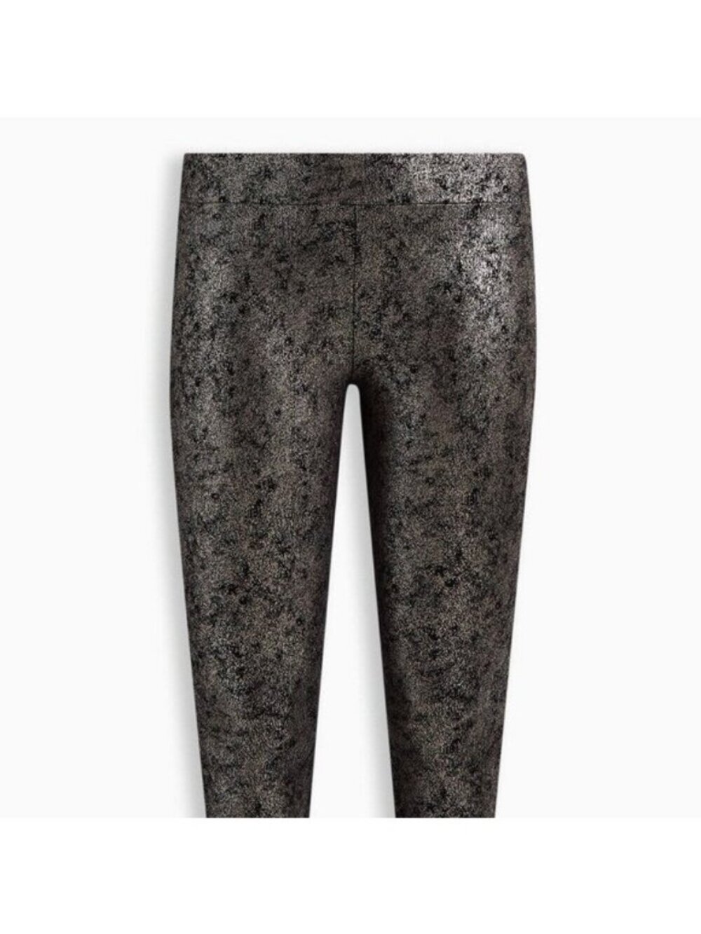 Gunmetal Crackle Legging Plus size 6X 5X 4X 3X Full Length Tummy Control Waist